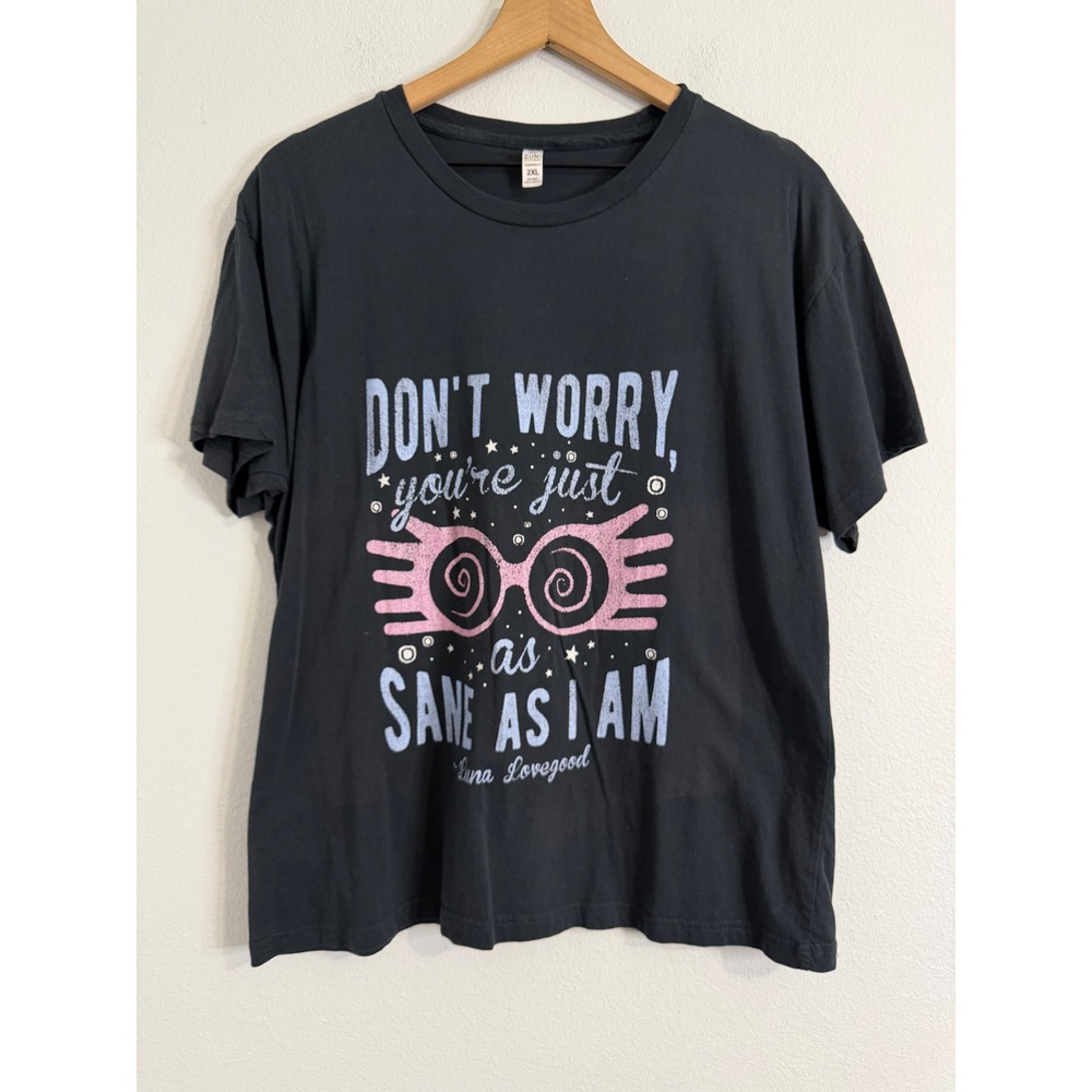 Harry‎ Potter - Luna Lovegood Quote Tee "You're Just As Sane As I Am" Size 2XL